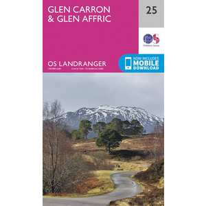 OS Landranger Map 25 Glen Carron & Glen Affric