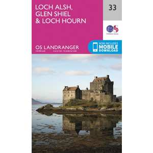 OS Landranger Map 33 Loch Alsh, Glen Shiel & Loch Hourn