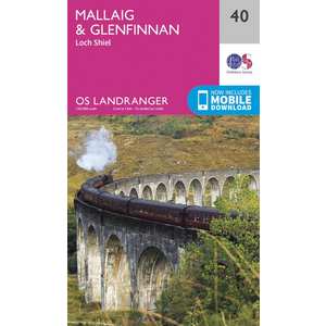 OS Landranger Map 40 Mallaig & Glenfinnan, Loch Shiel