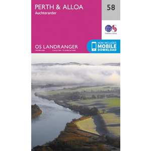 OS Landranger Map 58 Perth & Alloa, Auchterarder