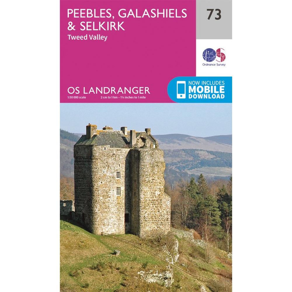 Ordnance Survey OS Landranger Map 73 Peebles, Galashiels & Selkirk, Tweed Valley