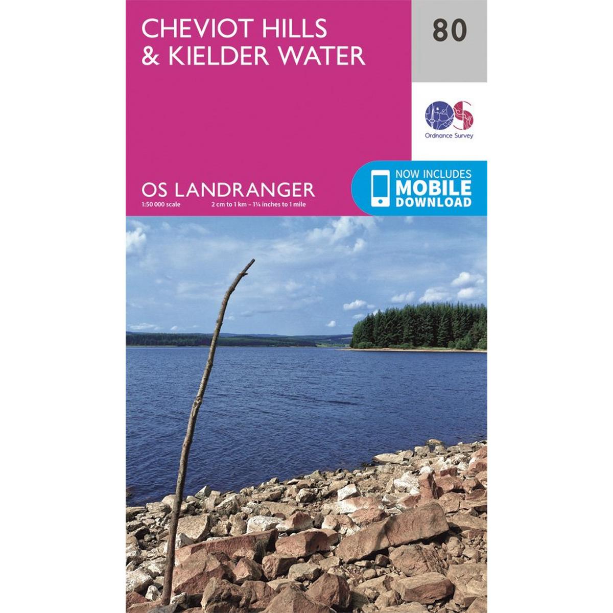 Ordnance Survey OS Landranger Map 80 Cheviot Hills & Kielder Water
