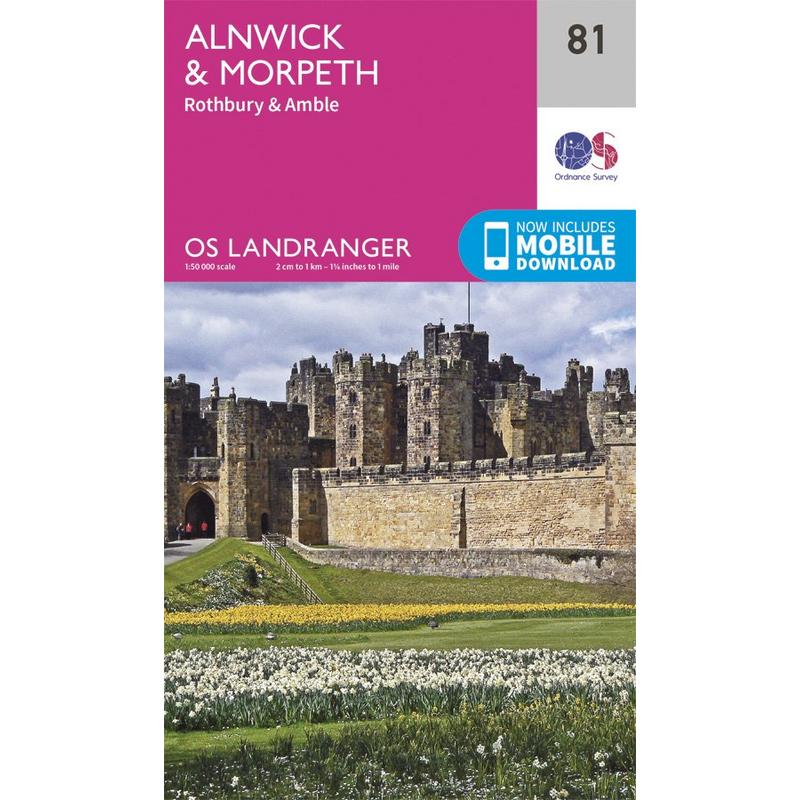 OS Landranger Map 81 Alnwick & Morpeth, Rothbury & Amble