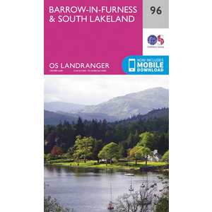 OS Landranger Map 96 Barrow-in-Furness & South Lakeland