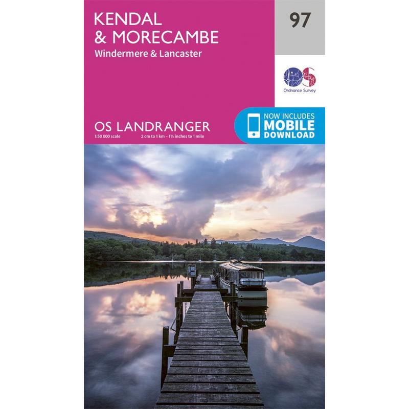 OS Landranger Map 97 Kendal, Morecambe, Windermere & Lancaster