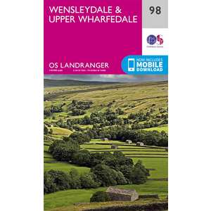 OS Landranger Map 98 Wensleydale & Upper Wharfedale