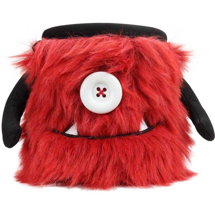 8Bplus Red Bruno Chalk Bag - Monster - Drawstring Closure - Brush Holder - Caribina Clip - Lining - Adjustable Waist - Bouldering - Climbing Fleece N-A