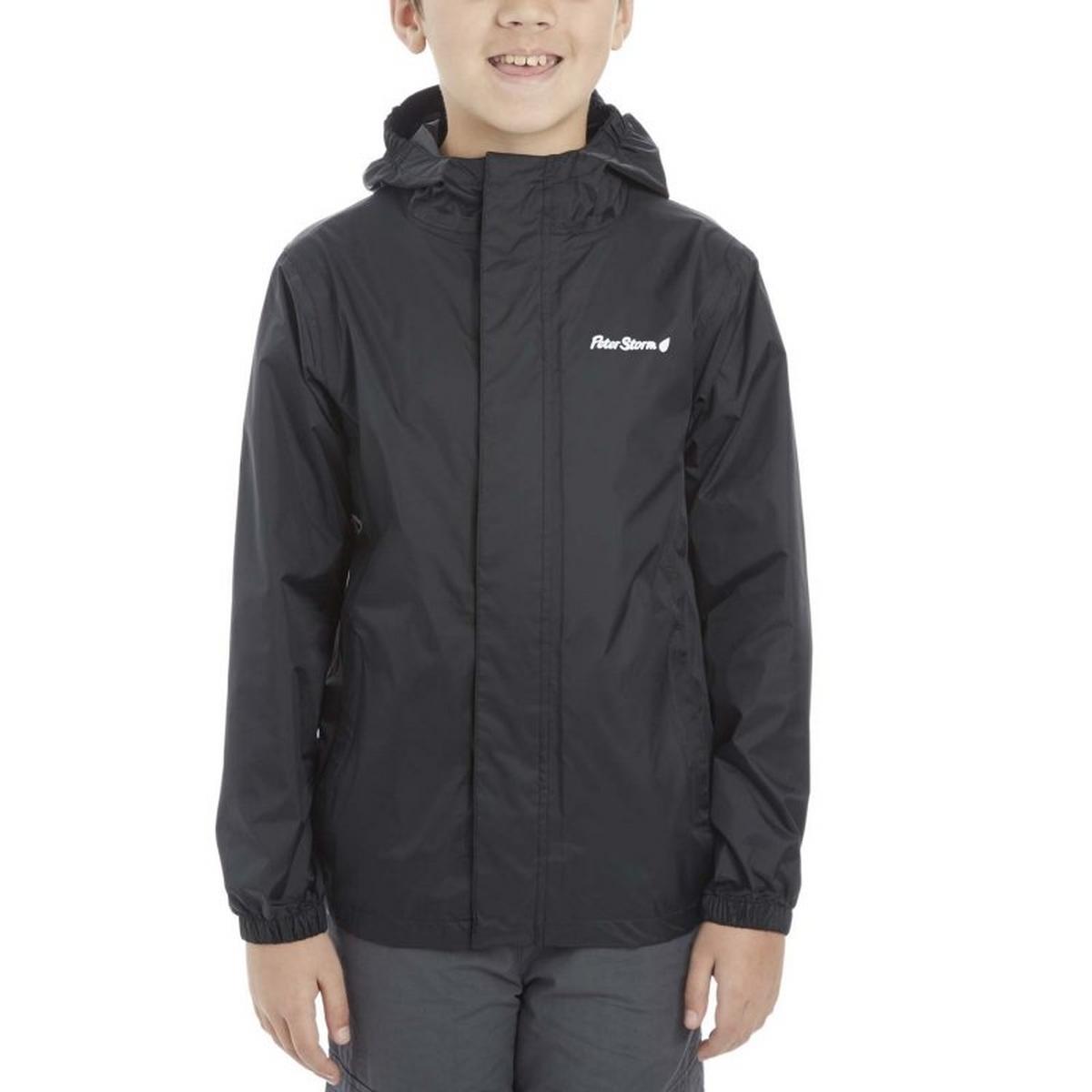 Peter Storm Kids Packable Waterproof Jacket - Black