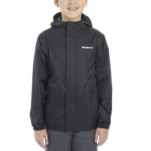 Kids Packable Waterproof Jacket - Black