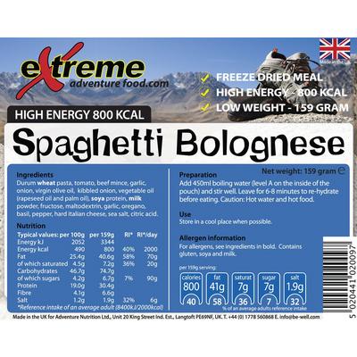 Extreme Adventure Italian Spaghetti Bolognese