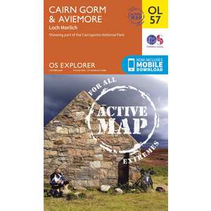 OS Explorer ACTIVE Map OL57 Cairn Gorm & Aviemore Laminated
