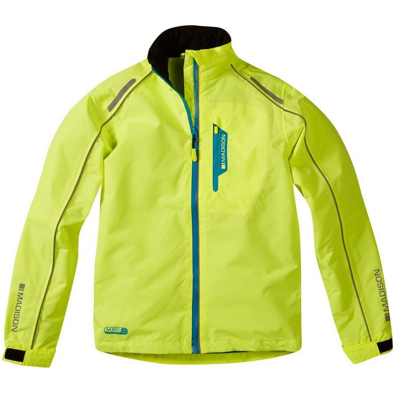 Madison Protec Youth Waterproof Jacket hi vis yellow