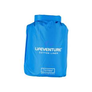 Rectangular Cotton Sleeping Bag Liner - Blue