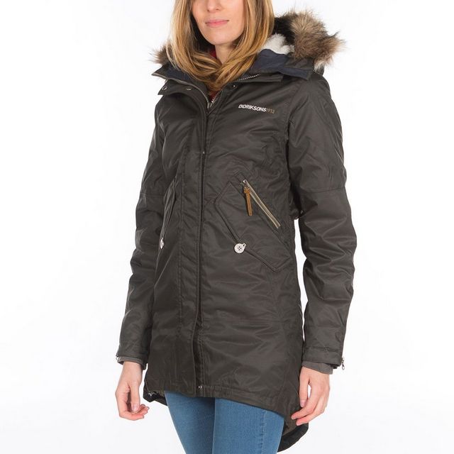 Didriksons Women s Lindsey Parka in Green Tiso