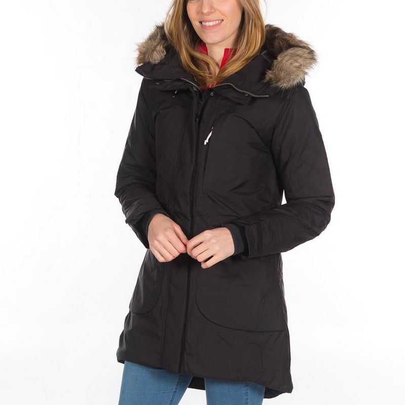 Didriksons Women s Nancy Parka in Black Tiso
