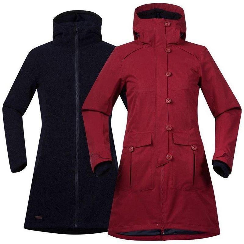 Bergans Women s Bjerke 3 In 1 Lady Coat Burgundy Tiso