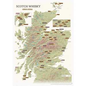 Whisky Distillery Scratch Map A3