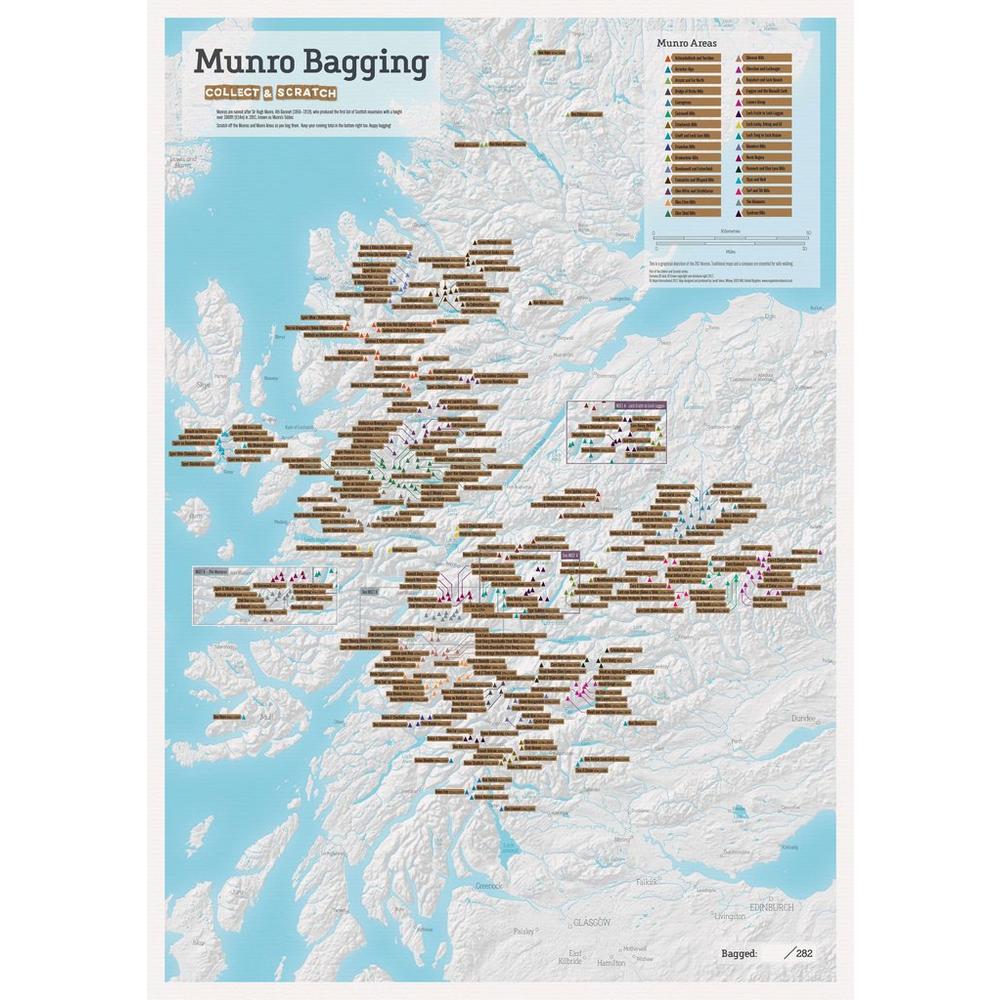 Cordee Munro Bagging Scratch Map A1