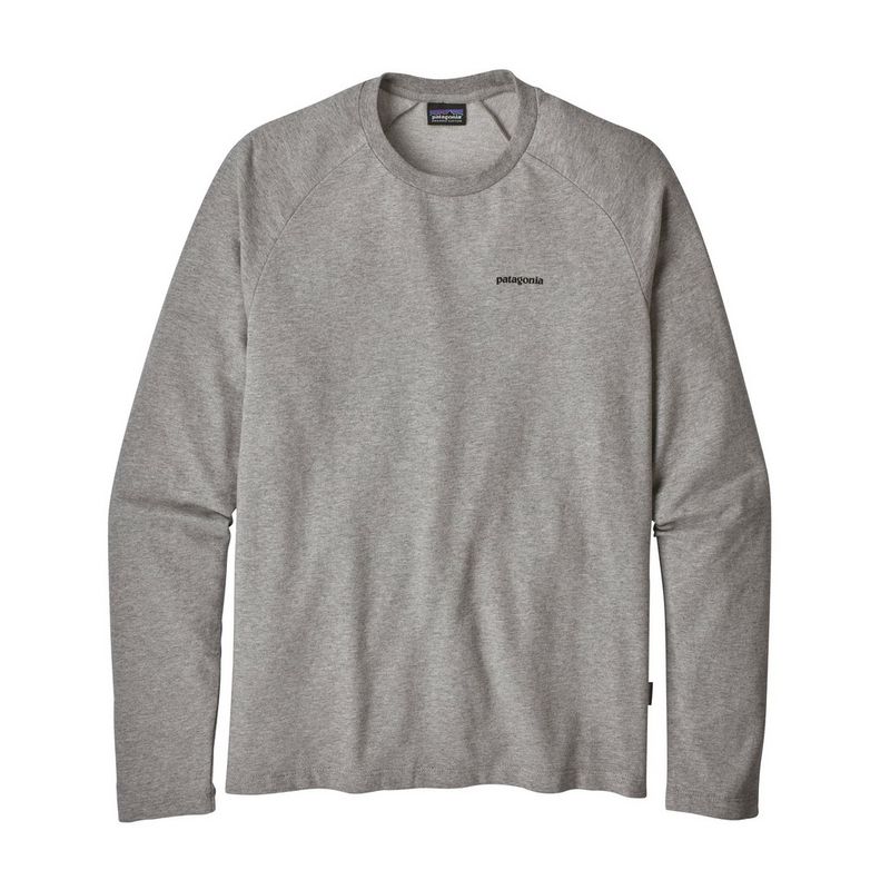 Patagonia Men s P 6 Logo Lightweight Crew Sweatshirt Grey