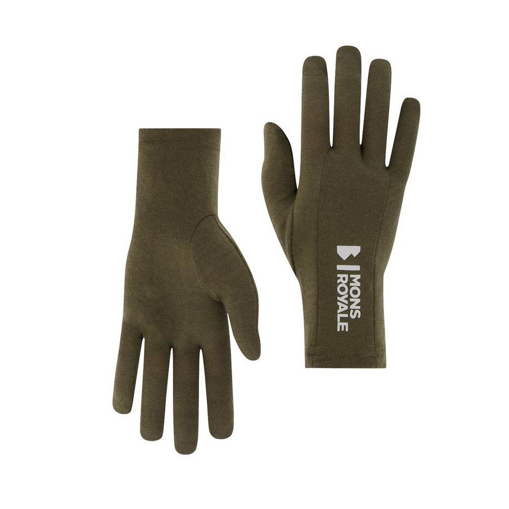 Mons Royale Unisex Volta Glove Liners - Green