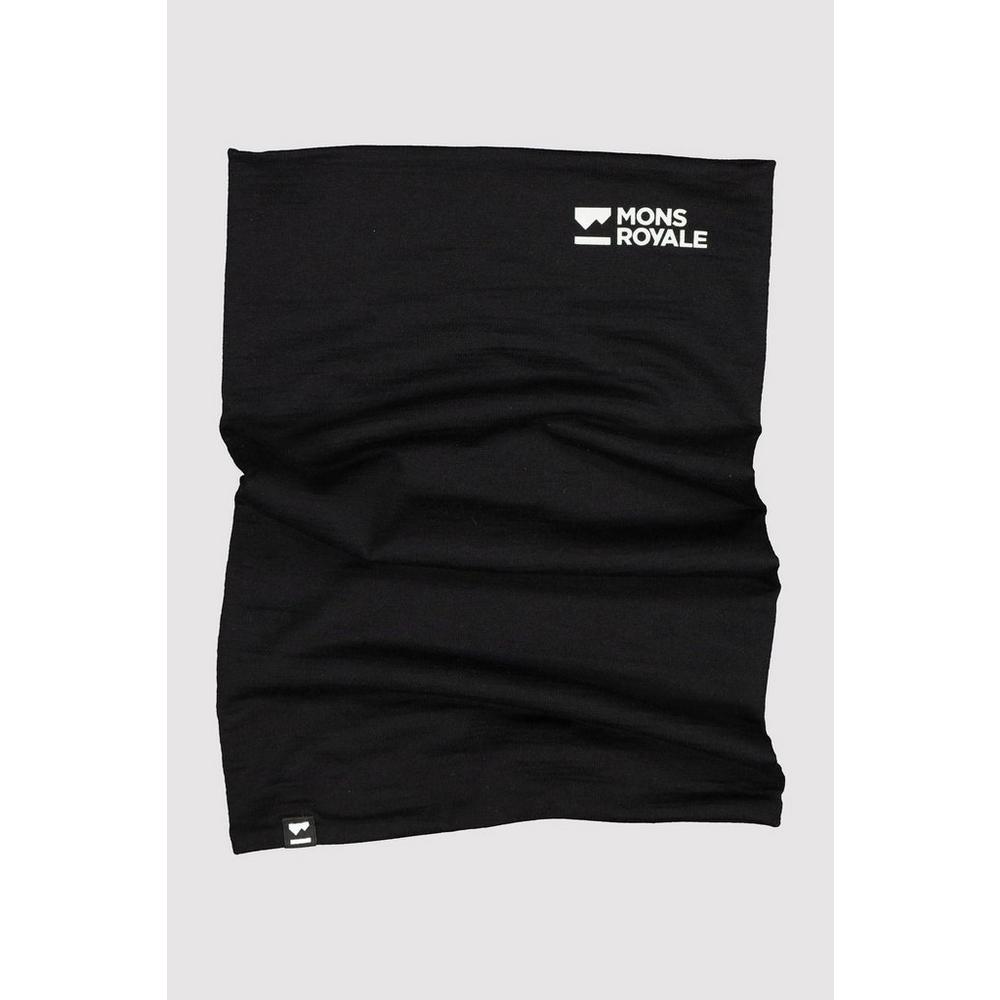 Mons Royale Double Up 100% Merino Neckwarmer - Black