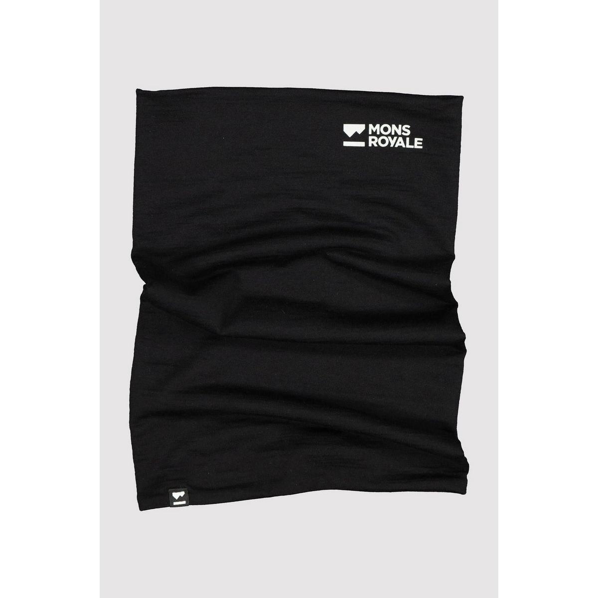 Mons Royale Double Up 100% Merino Neckwarmer - Black