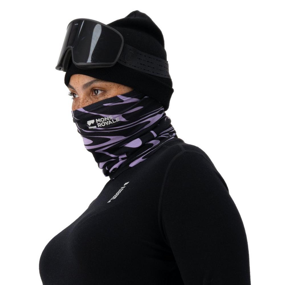 Mons Royale Women's Daily Dose Neckwarmer - Black / Purple