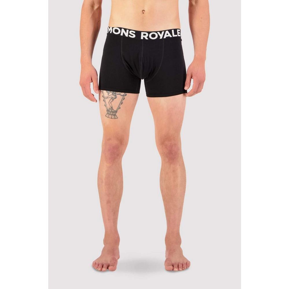 Mons Royale Men's Hold 'Em Shorty Boxer - Black