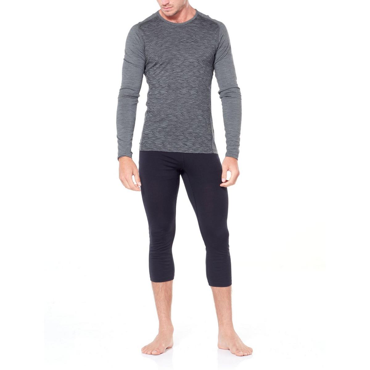 ICEBREAKER UNDERWEAR 200 OASIS LEGGINGS BLACK FOR MEN