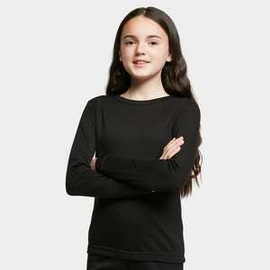 Kid's Long Sleeve Thermal Top - Black