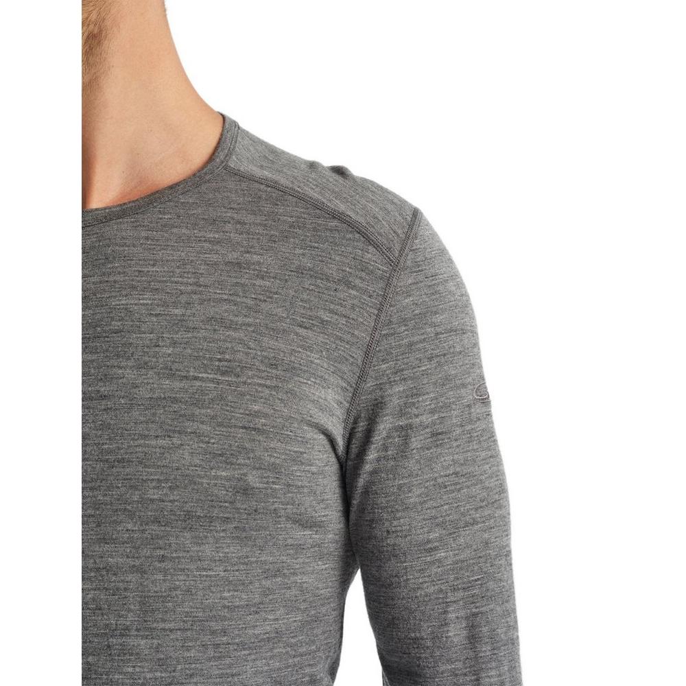 Icebreaker Men's Oasis 200 Long-Sleeve Crewe Base Layer Top - Grey