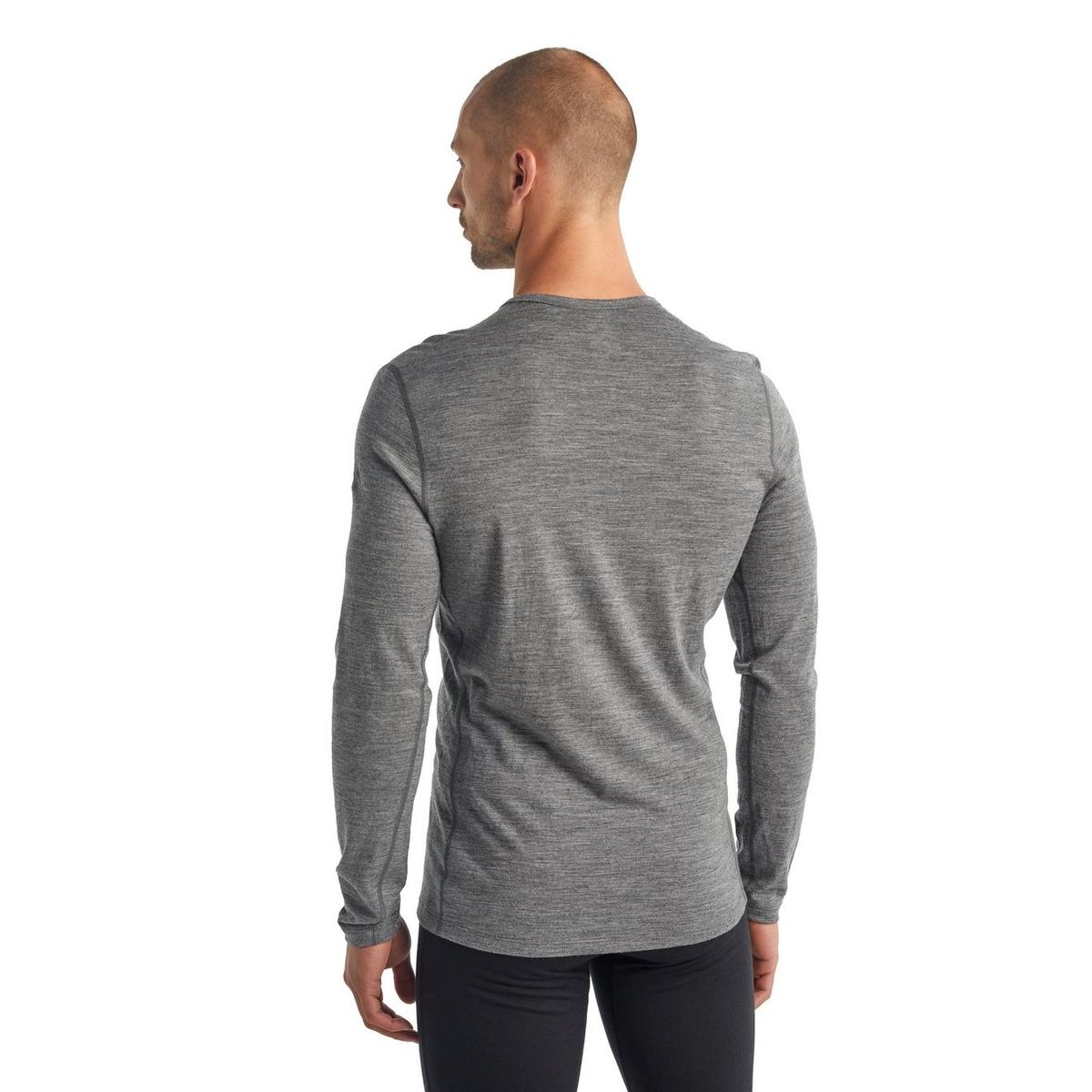 Icebreaker Men's Oasis 200 Long-Sleeve Crewe Base Layer Top - Grey