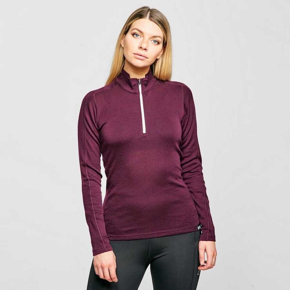 North Ridge Women's Convect 200 Merino LS Zip - Purple