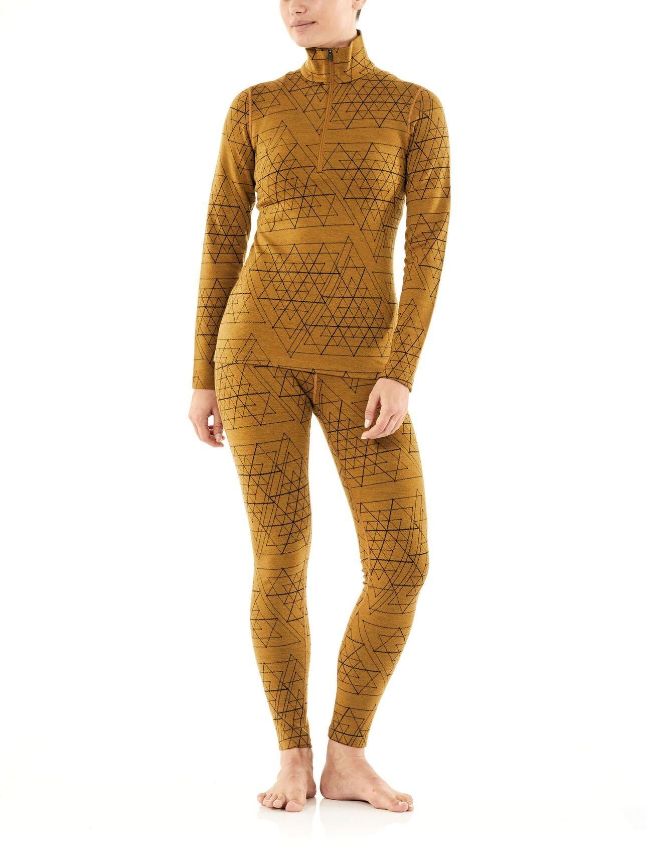 Women's Icebreaker 250 Vertex LS Half Zip Thermal Top Yellow