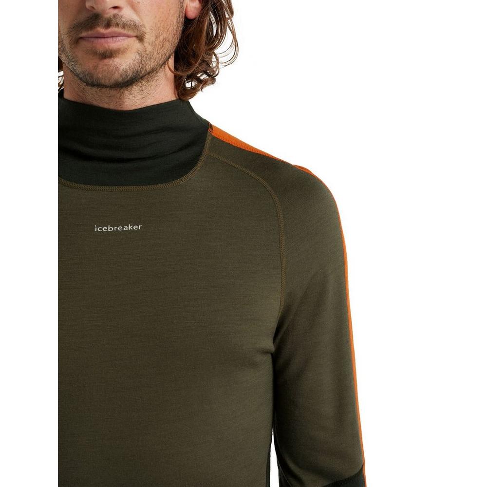 Icebreaker Men's Merino 200 Sonebula High Neck Thermal Top - Green