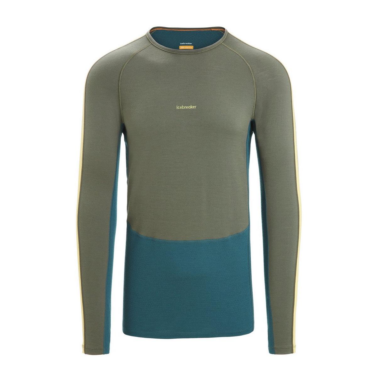 Icebreaker Men's 200 ZoneKnit Long Sleeve Crewe - Loden/Green Glory