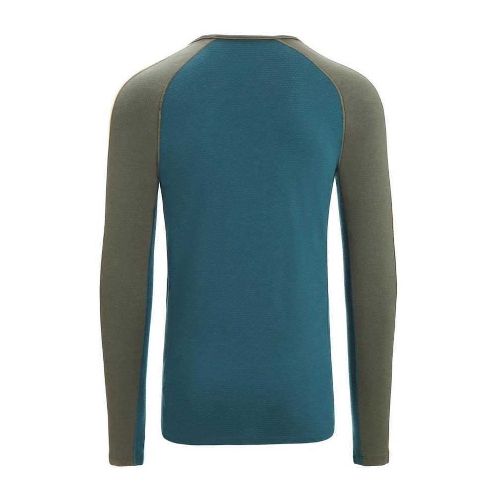 Icebreaker Men's 200 ZoneKnit Long Sleeve Crewe - Loden/Green Glory