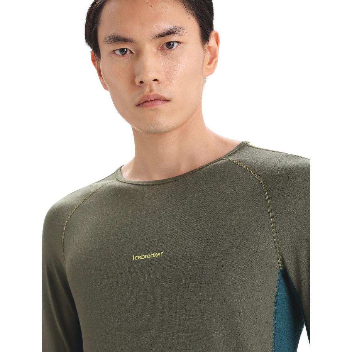 Icebreaker Men's 200 ZoneKnit Long Sleeve Crewe - Loden/Green Glory