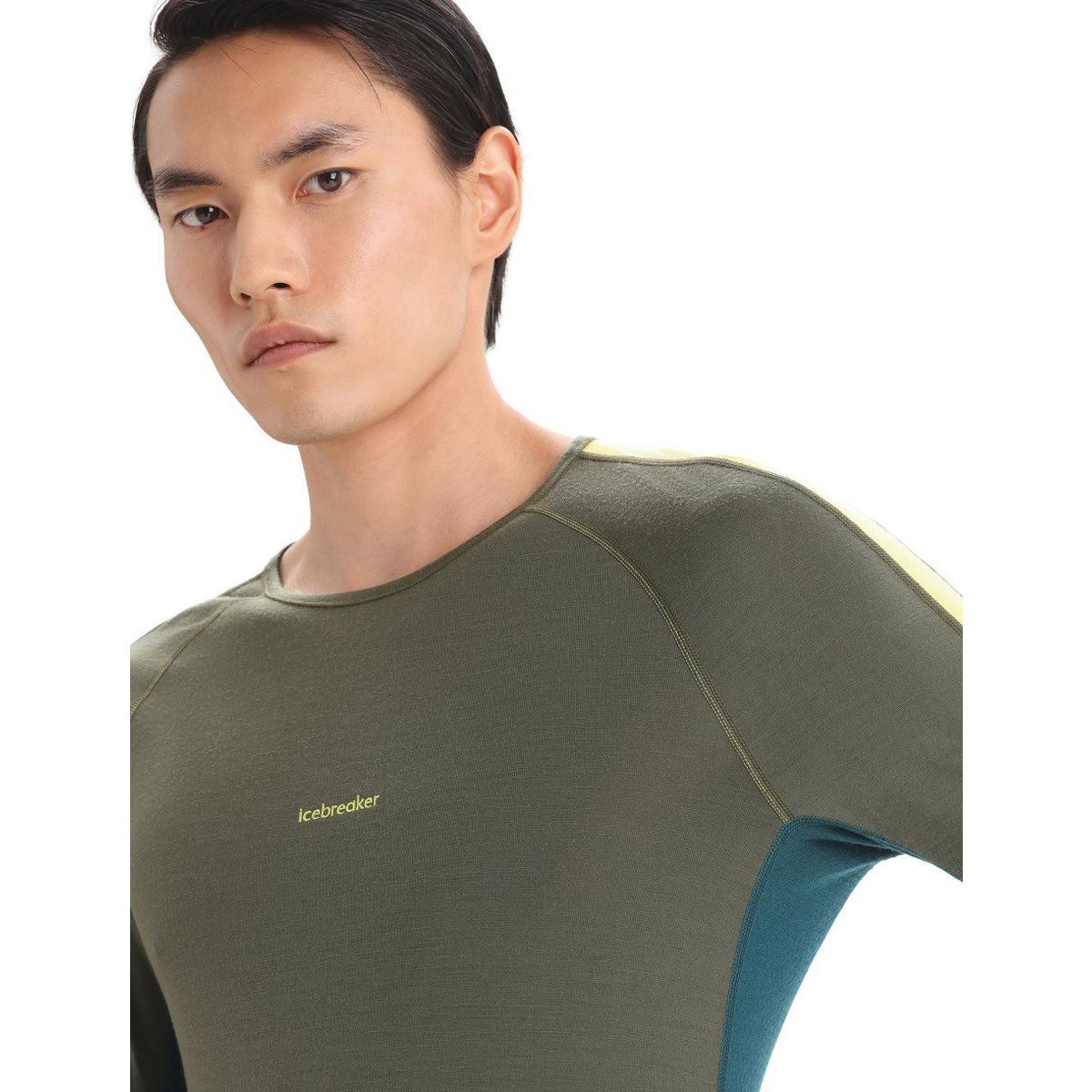 Icebreaker Men's 200 ZoneKnit Long Sleeve Crewe - Loden/Green Glory