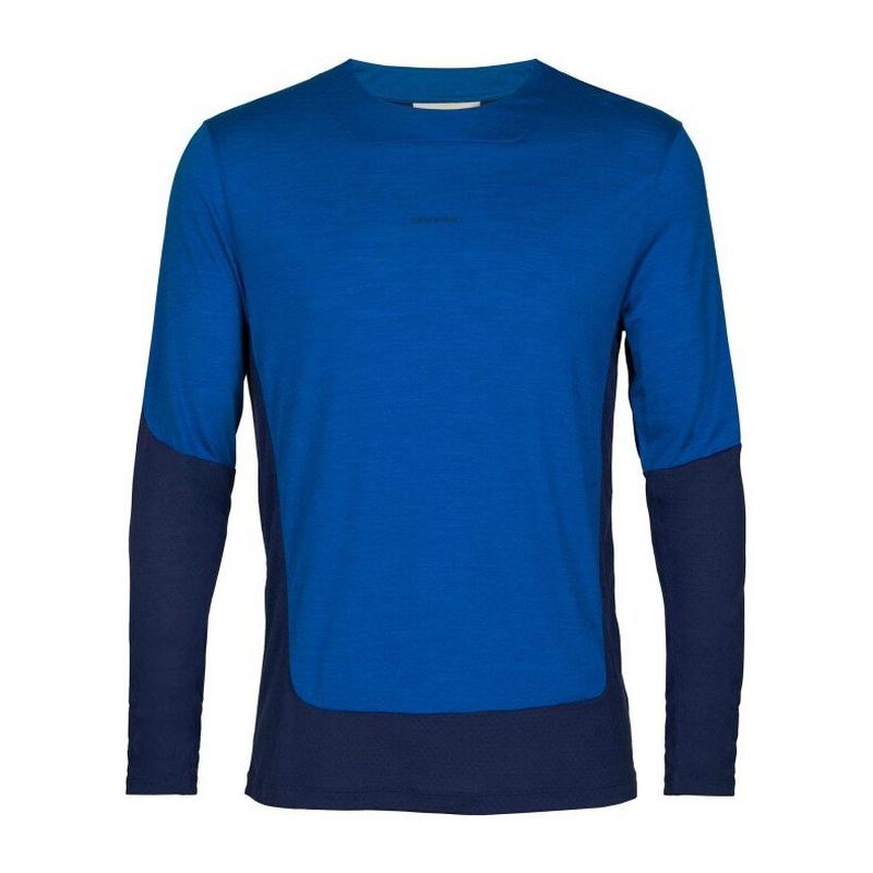 Men's 125 ZoneKnit Long Sleeve Crewe - Geo Blue/Navy