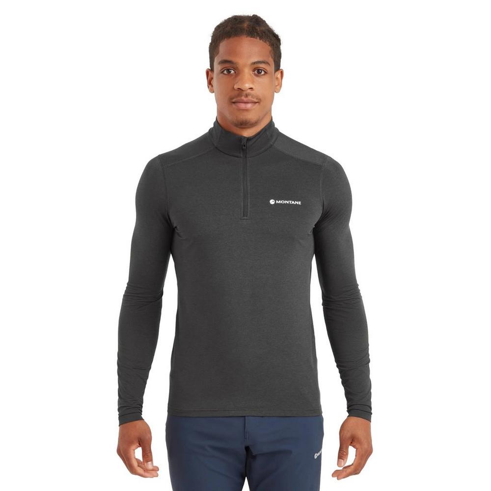 Montane Men's Dart XT Zip Neck Base Layer - Grey