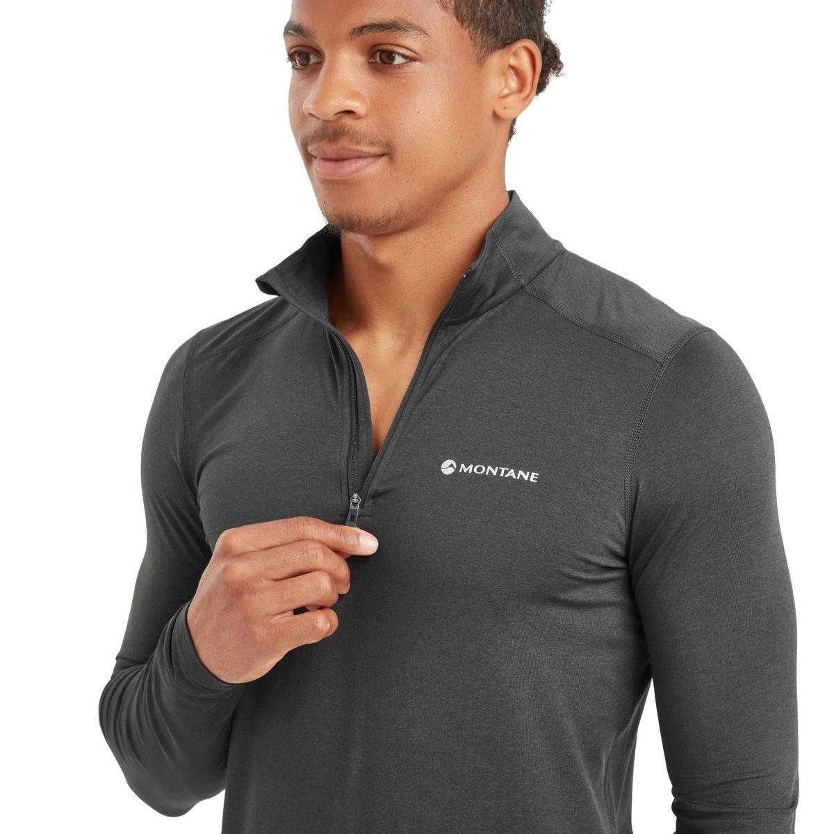 Montane Men's Dart XT Zip Neck Base Layer - Grey