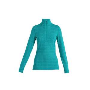Women's 260 Vertex Long Sleeve Half Zip - Herenga/Flux Green