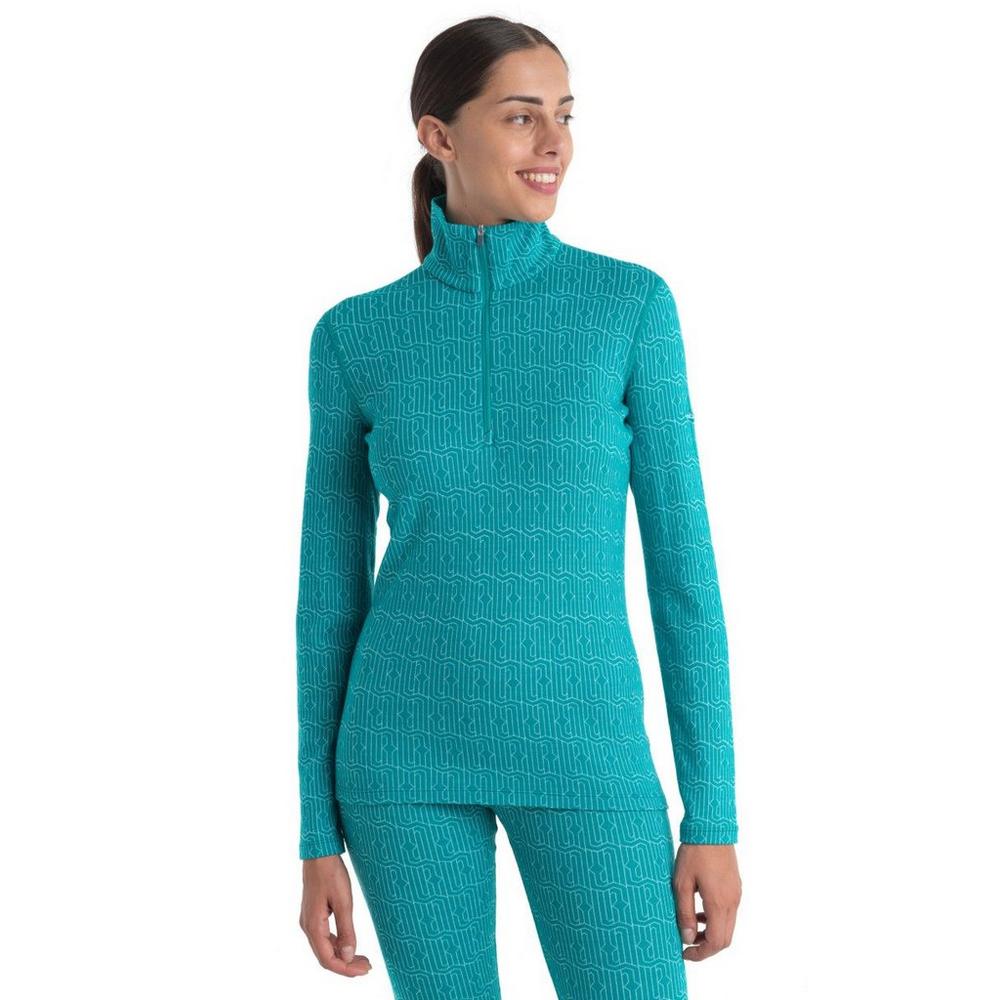 Icebreaker Women's 260 Vertex Long Sleeve Half Zip - Herenga/Flux