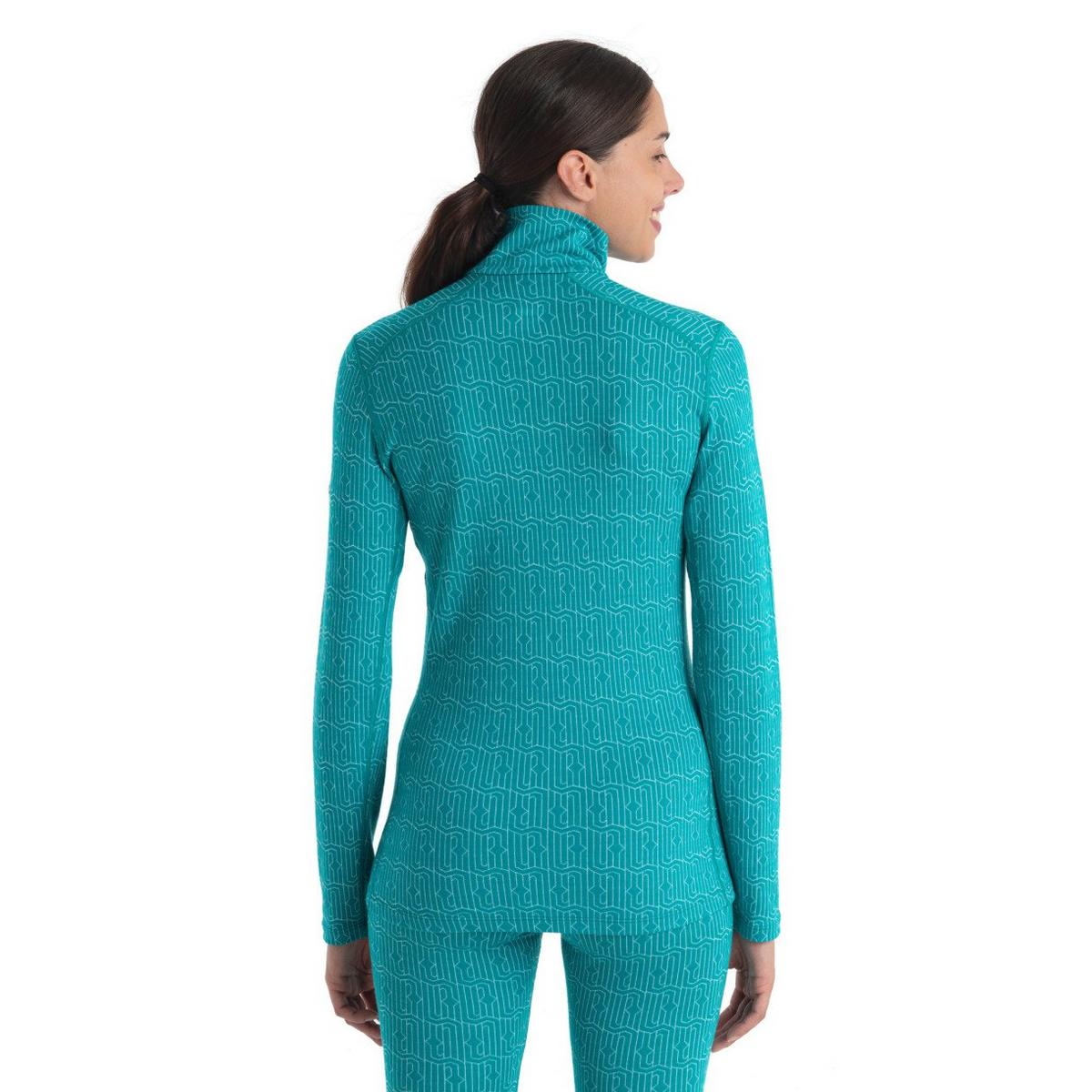 Icebreaker Women's 260 Vertex Long Sleeve Half Zip - Herenga/Flux Green