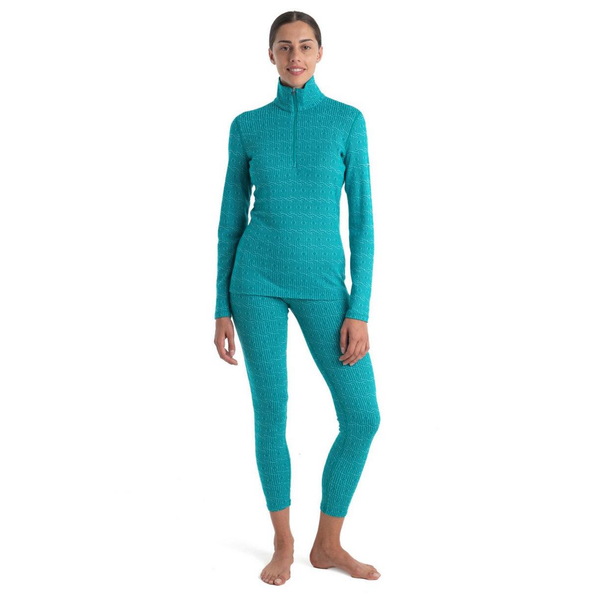 Icebreaker Women's 260 Vertex Long Sleeve Half Zip - Herenga/Flux Green