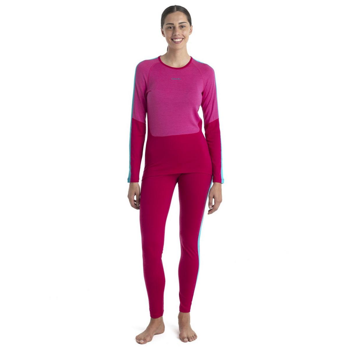 Icebreaker Women's 200 Sonebula LS Crewe - Pink/Red