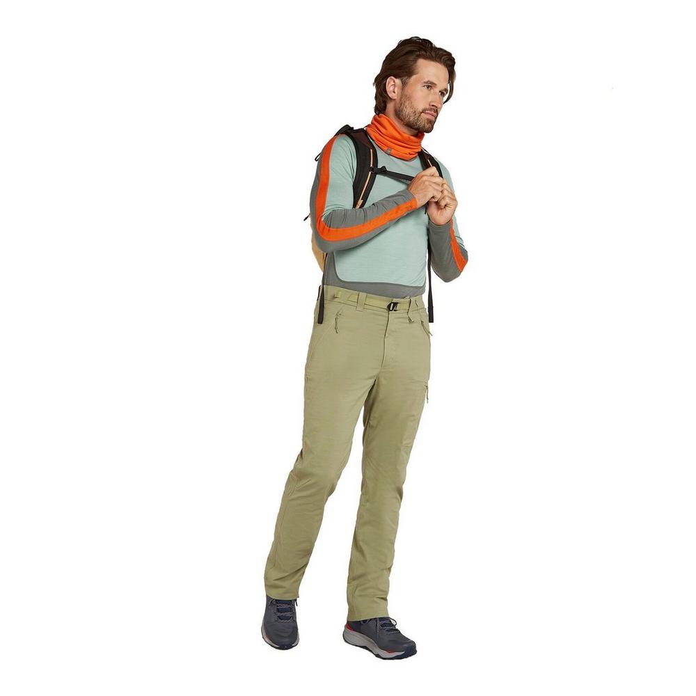 Icebreaker Men's Merino 200 Sonebula Long Sleeve Crewe Thermal Top - Grey/ Green