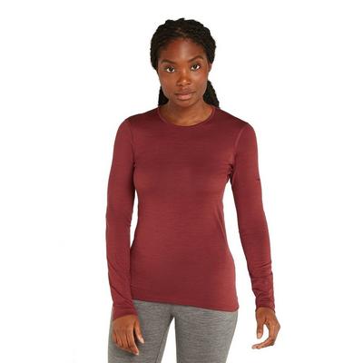 Icebreaker Women's 200 Oasis Long Sleeve Crewe - Red