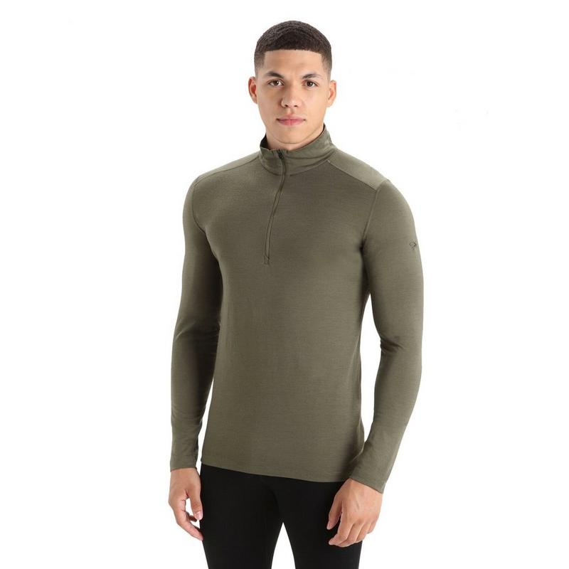 Men's 200 Oasis Long Sleeve Half Zip - Green